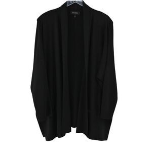 ESCADA Cardigan Sweater Womens Size 42 Black‎ Wool Knit Open Front Quiet Luxury